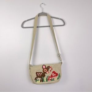 Adelheid Felt Mushroom Fawn Mini Khaki Messenger Bag‎